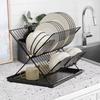X-Shape Countertop Dish Drainer Non-slip Kitchen Tableware Holder Plate Drying Shelf  Home