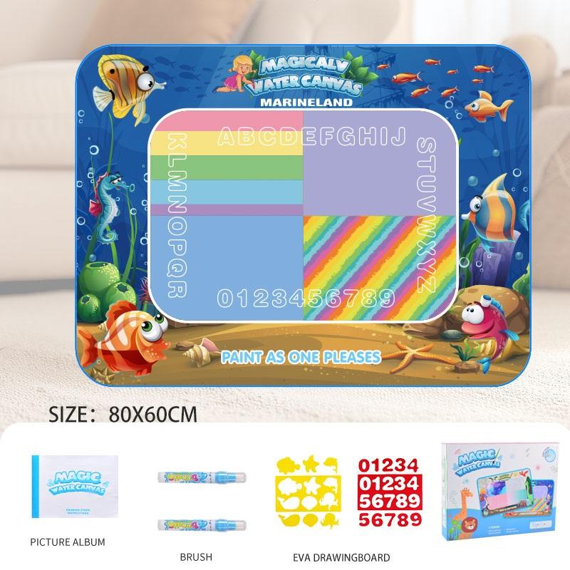Magic Pens Water Doodle Mat Kids Painting Writing Color Doodle Drawing Mat Toy Bring Educational Toys for Girl Boy Toddler Gift