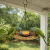 Vintage Design Hanging Bird Feeder Decorative Bird Bathtub Durable Bird Food Container  Courtyard