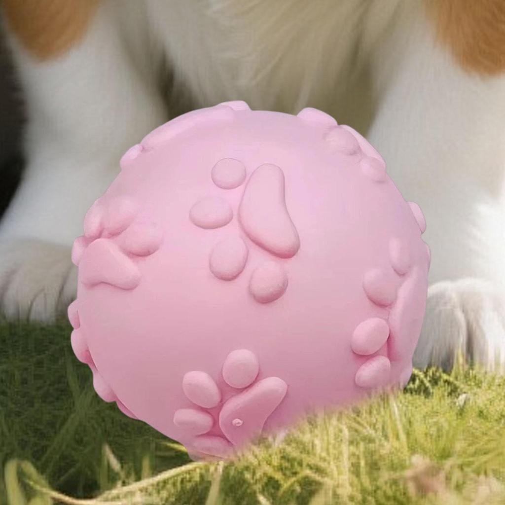 1PC Bouncy Ball Dogs Interactive Toys Dog Pet Teeth Cleaning Chew Training Toys Bite Resistance Squeaky Dog Ball Toy Pet Supplie