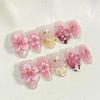 Reusable Handmade Summer 3D Nails Wearable Manicure Waterproof Jelly Gel Fake Nails Full Cover Easy To Wear 3D Flower Gel Nails