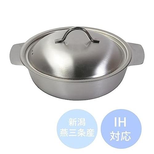 PEARL METAL Chanko Pot, 18cm, Induction Compatible, Stainless Steel, Made In Japan, Niigata, Tsubame-Sanjo, Warakuan, HC-64