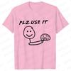 Funny Brain Graphic T-shirts for Women Plz Use It Brain Tops Short Sleeve Tees Harajuku Hip Hop Ulzzang Tshirts Female Clothing