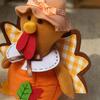 Seasonal Indoor Ornament Thanksgiving Plush Turkey Doll, Stuffed Animal Figurine, Autumn Soft Plushie Harvest Tabletop Decoration for Home Desktop