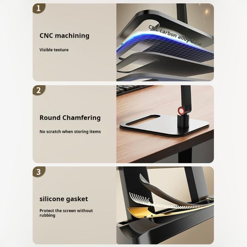Adjustable Portable Folding Monitor Tablet Stand Arm 360 Degree Rotating Screen Holder Monitor Stand Desktop Assembly