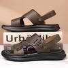 Mode Leder Anti-Rutsch Strand Freizeit Ballerinas Lässig Weicher Boden Zwei-Wege Halbschlappen Handgefertigte Luxus Sandalen Sommer 2025 Neue Herren Sandalen