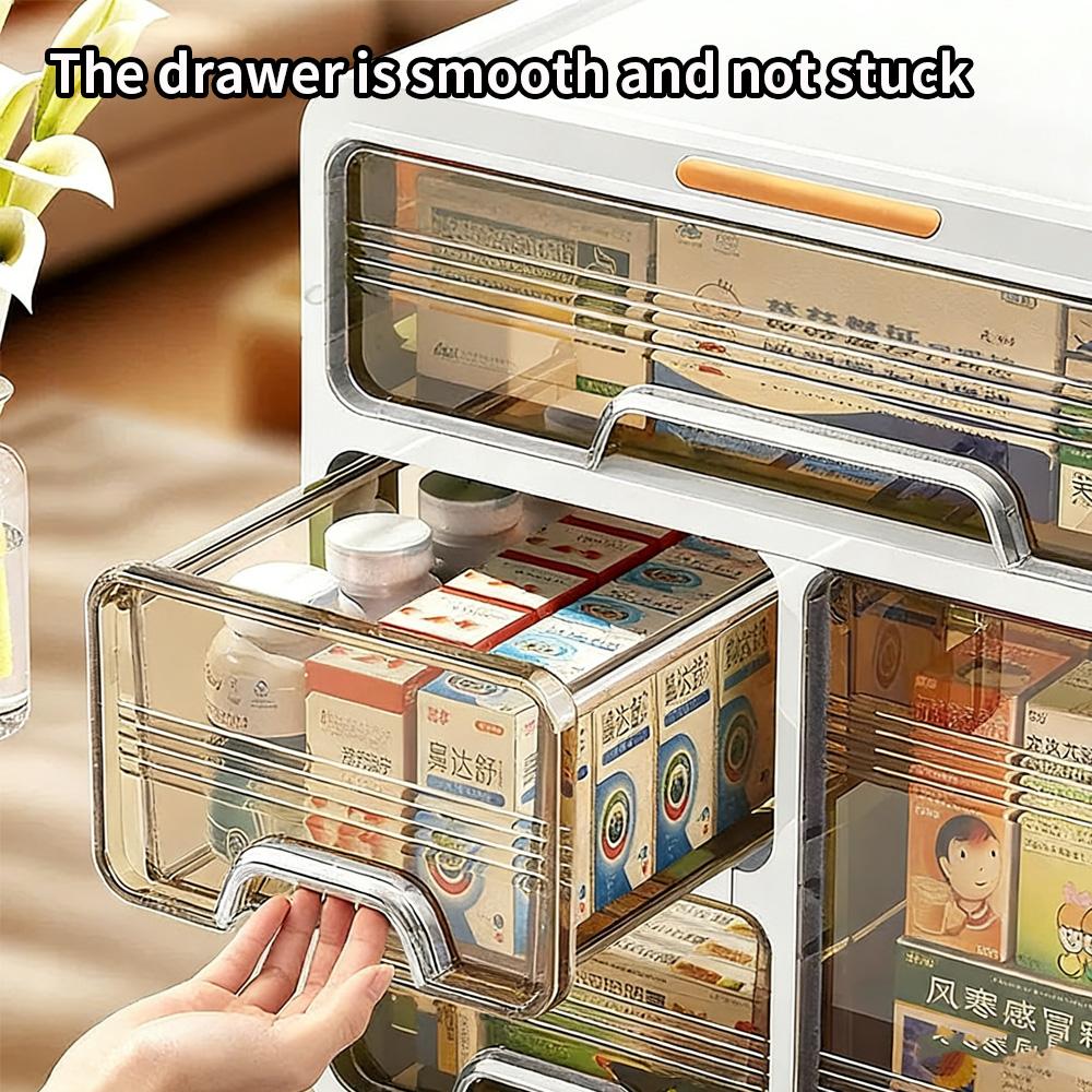 Large Capacity Home Medical Storage Box, Multi-layer Drawer Type Medicine Organizer, Multifunctional Drug Storage Cabinet for Ho