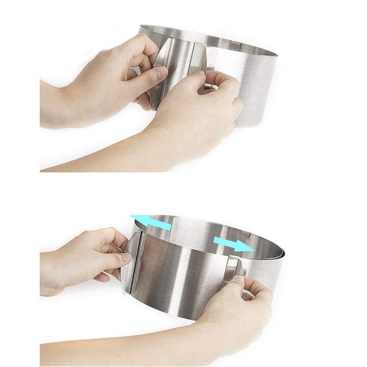Adjustable Cake Pan 16-30cm Diameter 12cm Height Nonstick Expandable Baking Mold