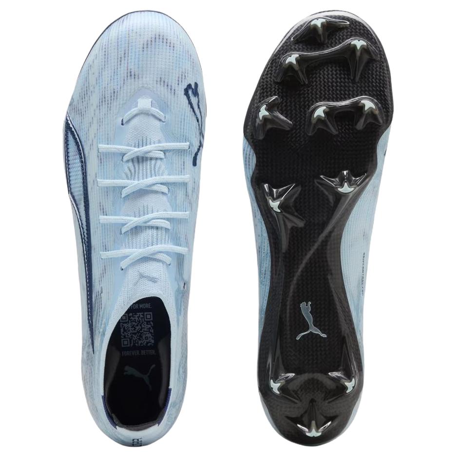 Puma Ultra 6 Carbon FG Icy Blue Men Cleats White Blue-Jewel------Features 108685-03