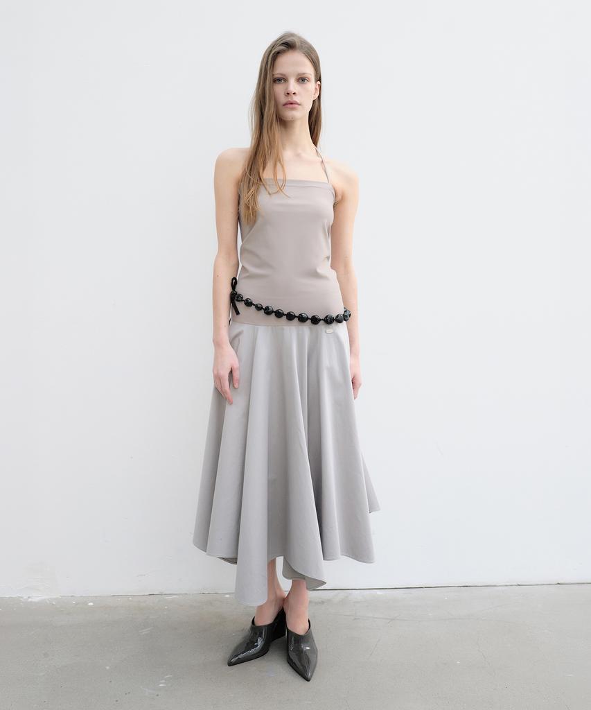 Yunse String Two-Way Dress (Beige/Grey)