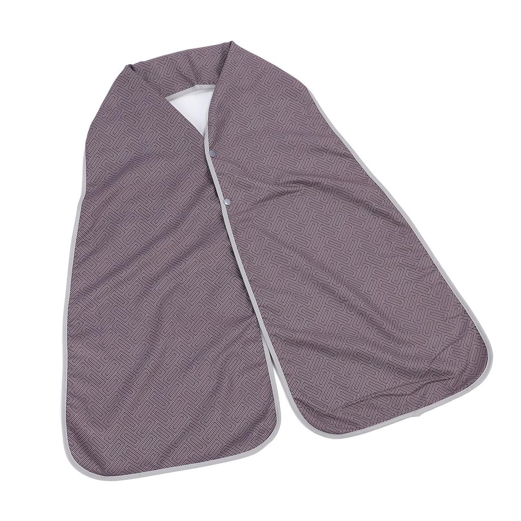 Adult Bib Scarf Double Sided Snap Button Skin Friendly Elderly Dining Clothing Protector for Eating