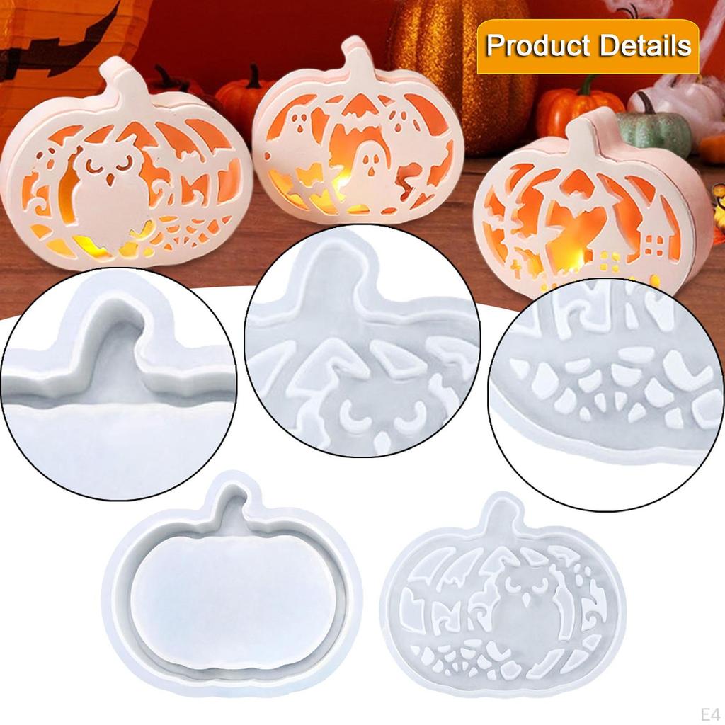 Pumpkin Lamp Silicone Models Candle Making Decorations Crafts Lantern Shade Tealight Holder