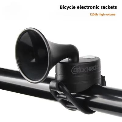Bicycle Electronic Horn E-Bike Horn 120dB Loud Warning Sound USB Rechargeable IPX4 Waterproof Scooter Road Mountain Bike Bell