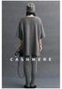 Damen Kaschmir Pullover mit Rundhalsausschnitt - Winter 2026, Mittellang, Fünf-Punkt-Ärmel, Sanfter Stil, Lockere Passform, Schlankmachende Strickware.