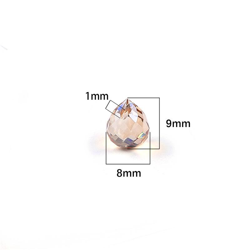 9x8mm Iridescent Glass Crystal Teardrop Beads for DIY Bracelet and Necklace Jewelry Making