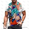 2026 Men's Quick Dry Anime Dragon Ball T-shirt Unisex Goku Kakarot Vegeta Super Saiyan Oversized TshirtShort Sleeve