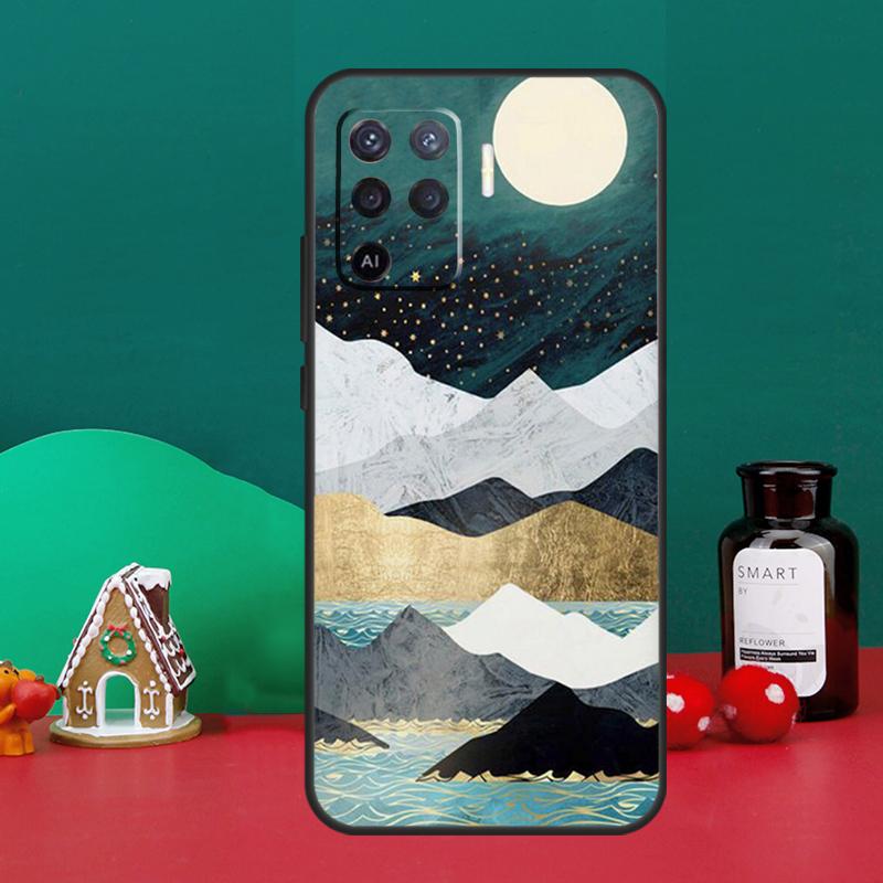 Landscape Mountain Night Sky Case For Oppo A98 A78 A58 A38 A18 A54 A74 A94 A80 A60 A40 A96 A76 A16 A15 A17 A57 A5 A6 Pro
