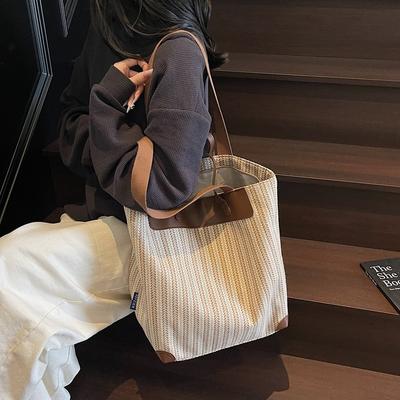 Large Capacity Woven Women's Bag New Fashion Temperament Shoulder Handbag Casual Tote Bag Fashion