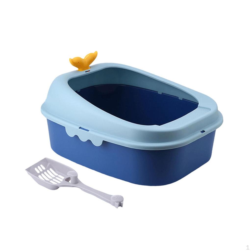 Cat Kitten Potty Toilet Open Top Pet Litter Tray PP Large Space Bedpan High Sided