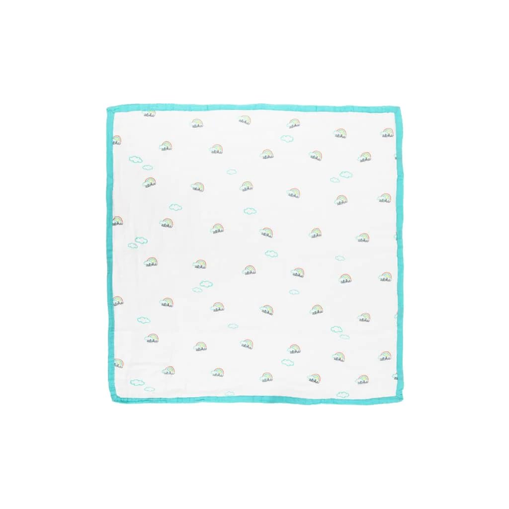 Coco Moon Rainbow Pattern Havajská deka 8 vrstev zavinovaček Na dotek měkký jako hedvábí [Deka/Pot o'Aloha]