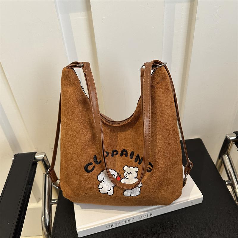Handbag One Shoulder Cute Puppy Hand Carrying Bucket Bag Large Capacity Tote Bag Versatile Multi-Purpose Backpack Bag