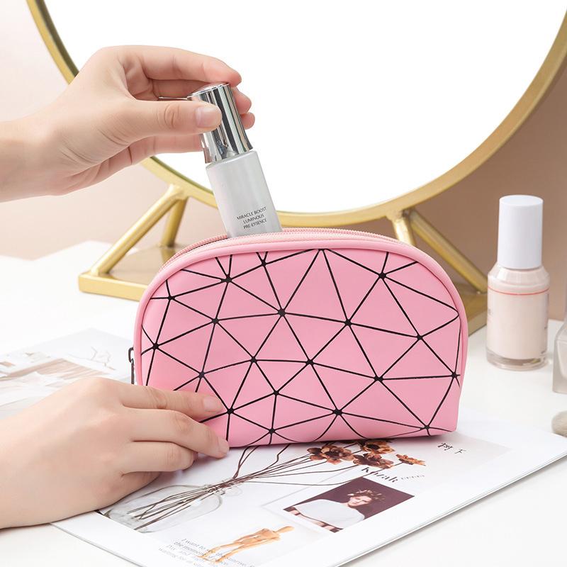 PU Fashion Toiletry Small Bags For Women Cosmetics Storage Organizer Washbag Bags For Women Travel Cosmetic Shell Bag