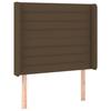 VidaXL Tête de lit avec oreilles Marron foncé 83x16x118-128 cm Tissu3119697