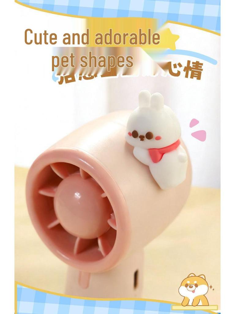 Compact USB Rechargeable Low Noise Donut-Shaped Handheld Turbo Fan