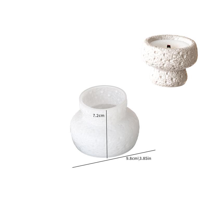 Stone Patterned Tray Candle Cup Mold Resin Casting Silicone Mold DIY Gypsum Cement Tray Silicone Resin Mold