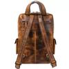 Handgemachter Vintage Rucksack aus 100% reinem Büffelleder, Reise-Collegetasche