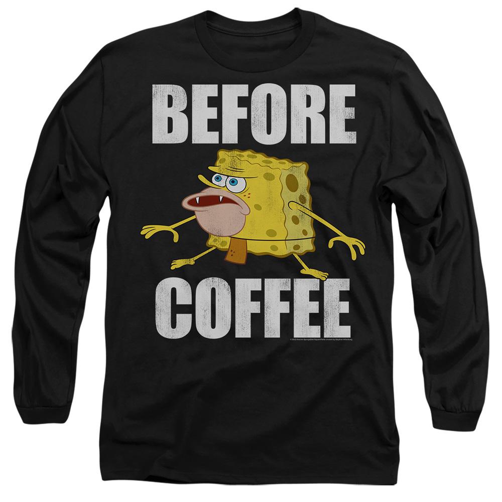 SpongeBob SquarePants Unisex Adult Before Coffee Meme T-Shirt