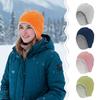 Plaid Plush Beanie Hat Ear Protection Neck Cover New Pullover Cap  Autumn and Winter