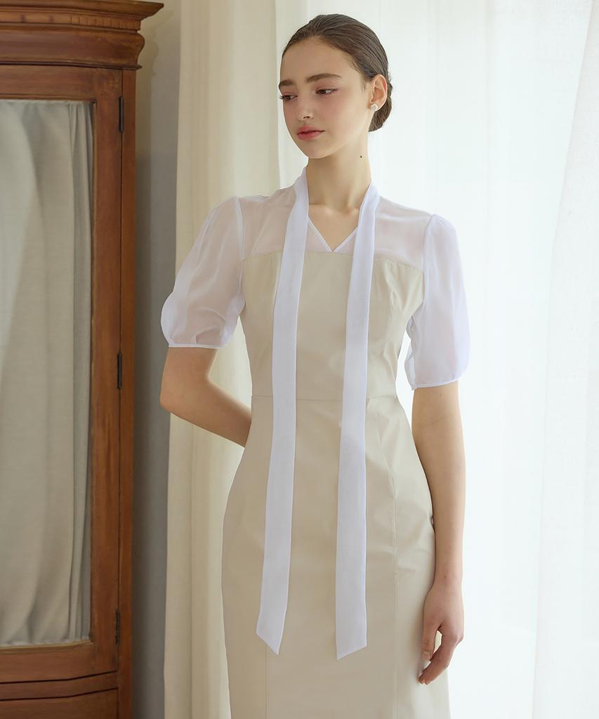 Julie And Kara 25Hs Collar 126 Terroir Line Aerin Dress Beige