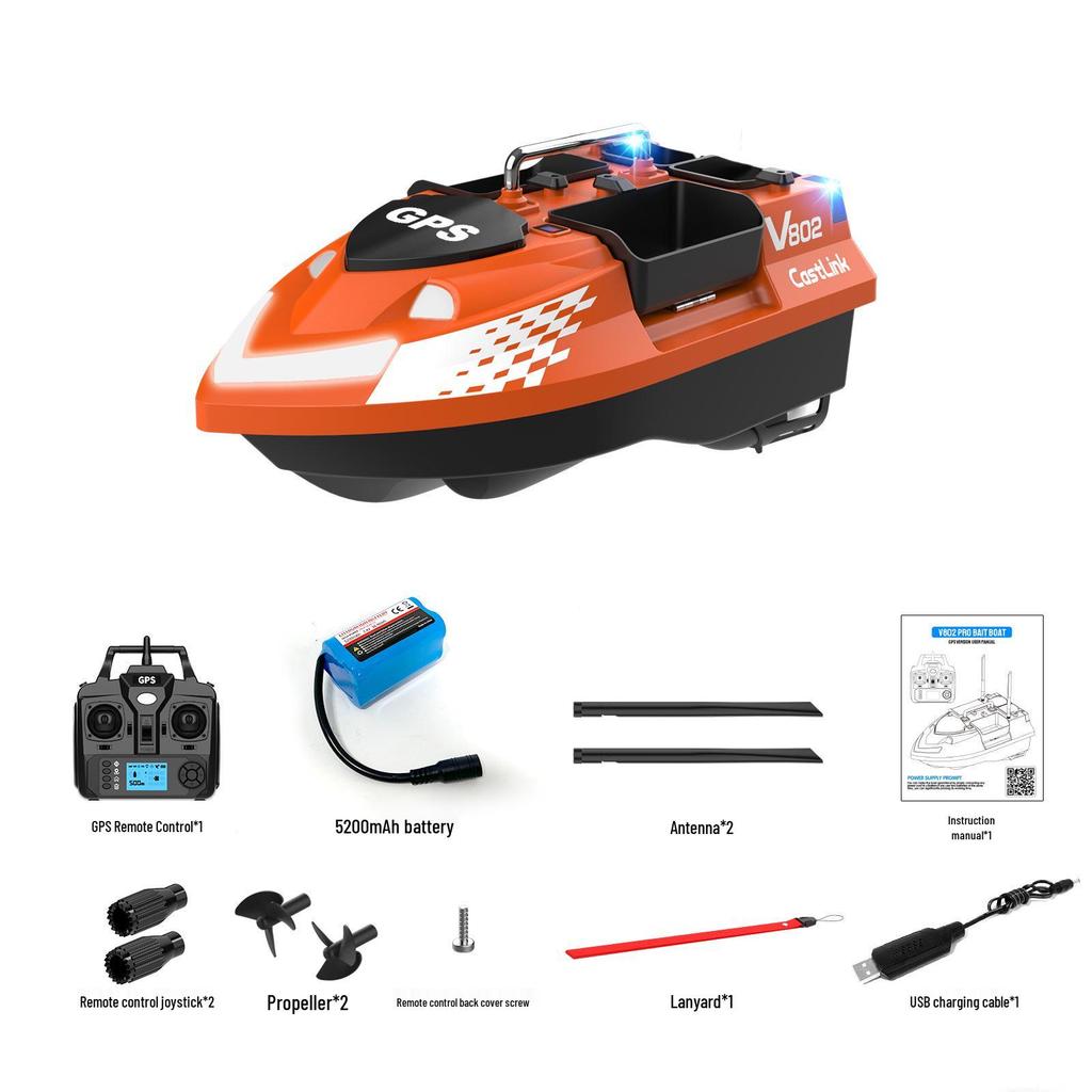 Smart Electric Remote Control Bait Boat with Automatic Return and Dispenser for Outdoor Fishing