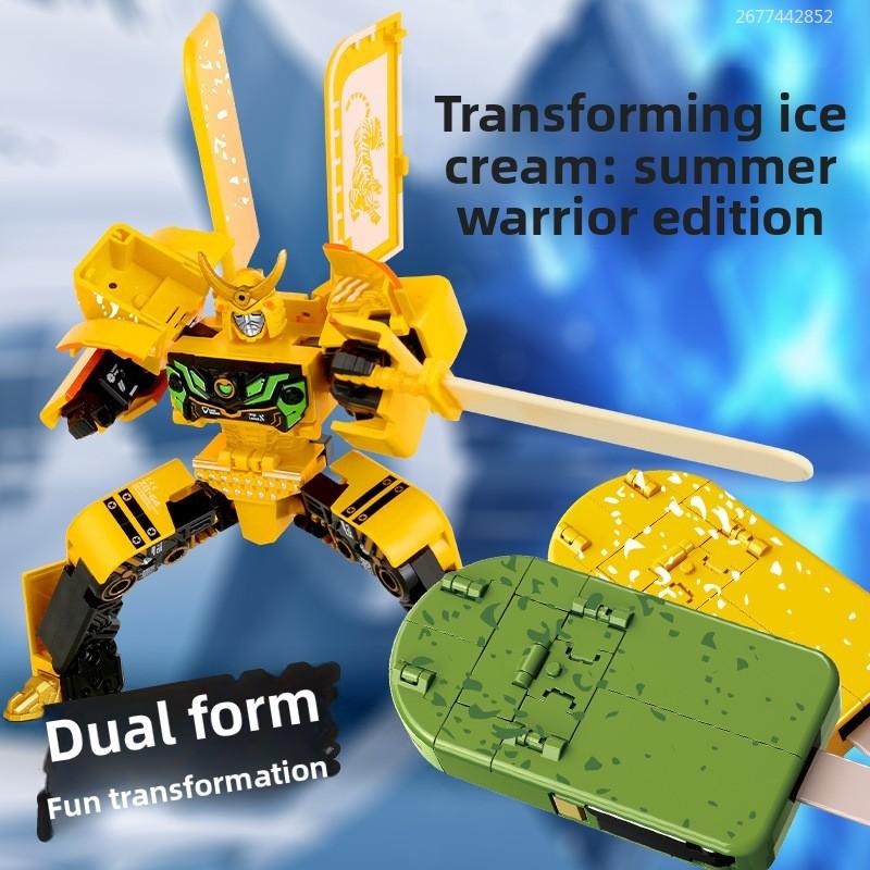 Non-Toxic Transforming Toy Ice Cream Warrior Model Children Educational Toy Children'S Robot Warrior Ice Cream Pretend Play