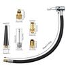 Bike Pump Extension Tube Bike Pump Valve Adapter Portable Storage Reinforced Nylon Wrapped Rubber Hose Flexible Extension Tube