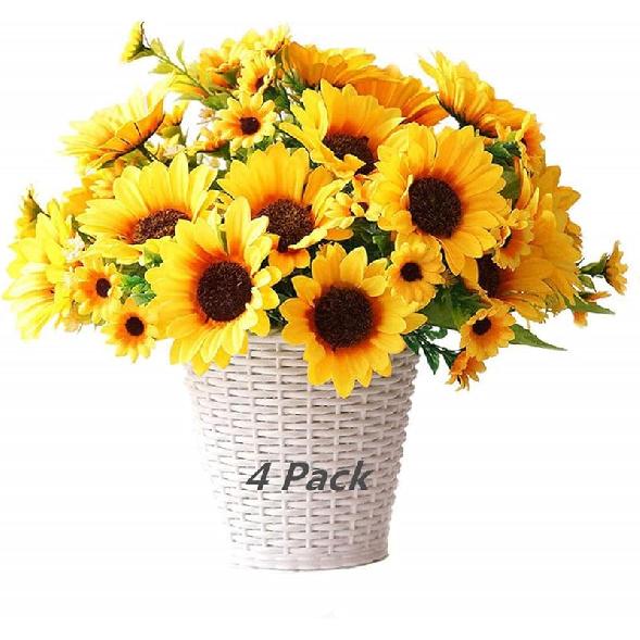 PASYOU Fake Leaves Plants for Christmas Decor, Gold Artificial Shrubs Grass Foliage Plastic Bulk Leaf Indoor Outdoor Home Garden Party Hotel Verandah