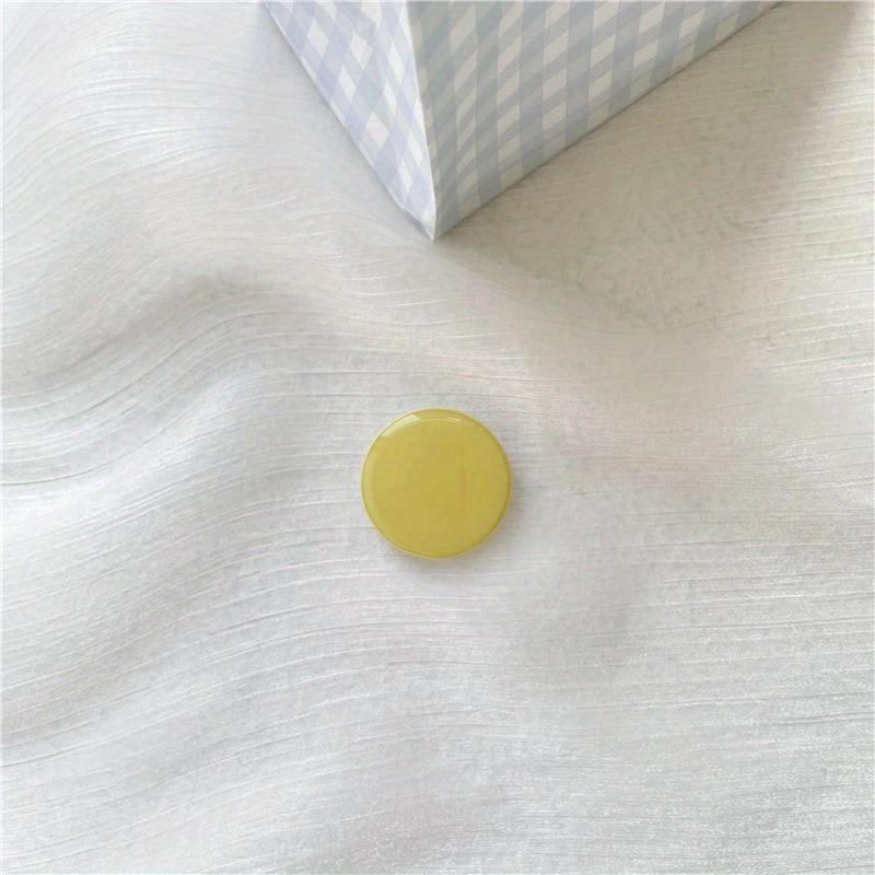 

Однотонный Роскошный Глянцевый Ручной Кронштейн для Мобильного Телефона для Телефонов Iphone Xiaomi Huawei Кронштейн Всплывающий Держатель для Телефона жёлтый