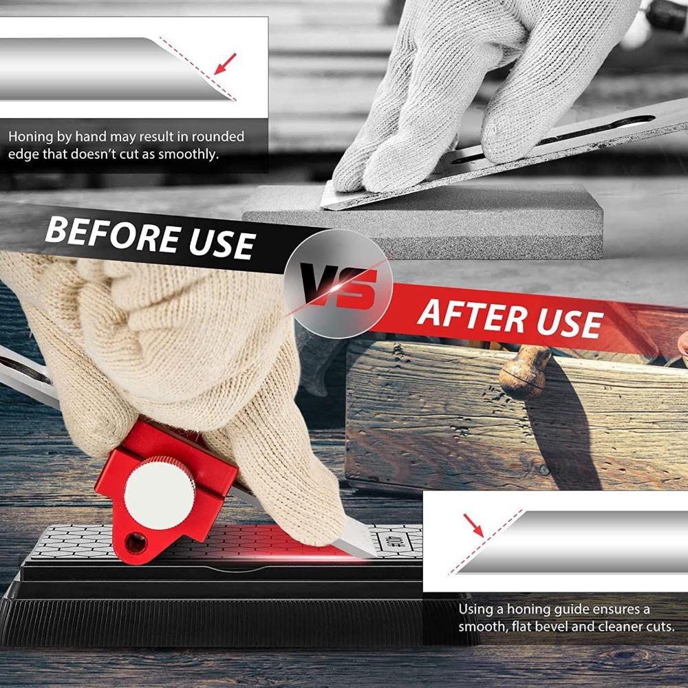 Adjustable Sharpening Guide Stainless Steel Sharpener Tool Multi-Angle Honing Guide Tool Chisel
