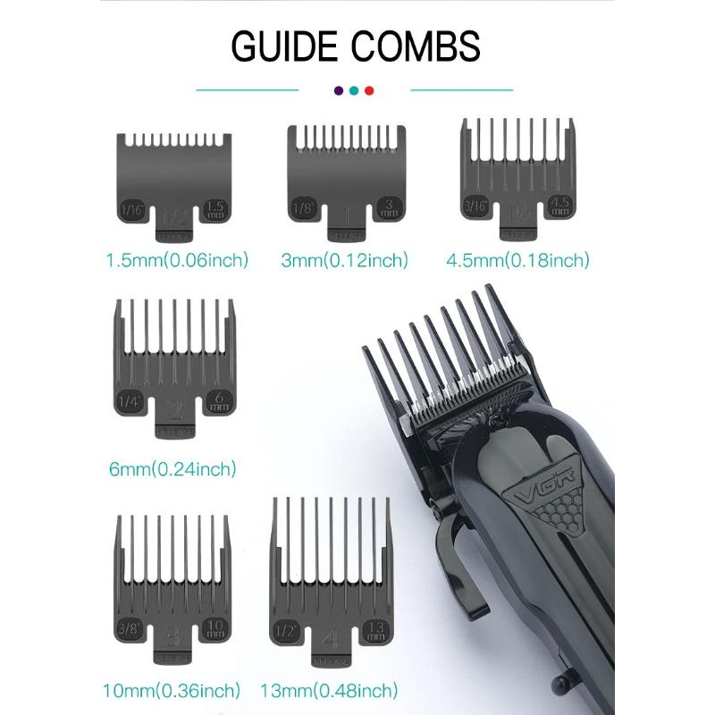 VGR 282 Original Electric Hair Clipper Professional Adjustable Blade Hair Trimmer for Men Beard Oil Head Clipper Hair Cutting Machine Digital Display