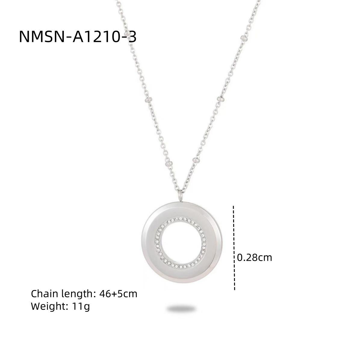 GEMCHIC Women s Personalized DIY Engraving Stainless Steel Necklace with Zircon Geometric Pendant