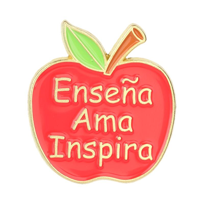 Spanish Quotes Series Enamel Pins JW.ORG Bible Verse Octagon Stop Sign Motivational Phrase Brooches Lapel Badge Jewelry Gifts