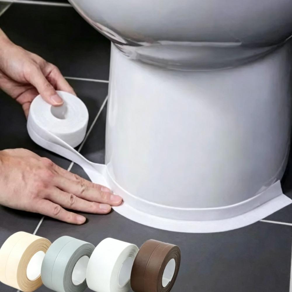 Fita adesiva de parede à prova d'água para banheiro e cozinha, fitas de contorno, fita de vedação de papelão para banheiro, chuveiro, pia, banheira, fitas de calafetagem