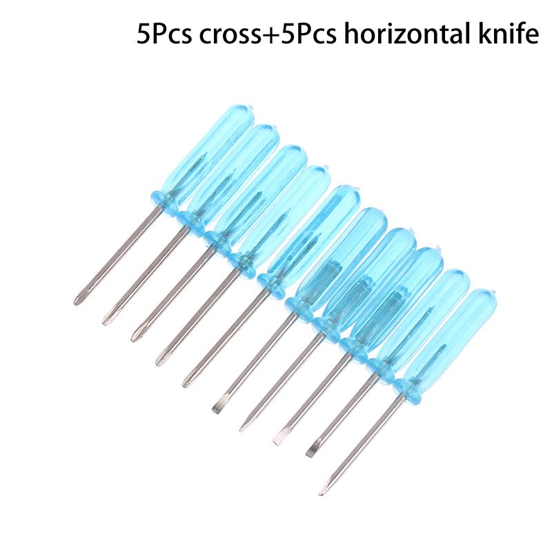 

10-Pack Mini Precision Screwdriver Set - Cross/Flat Head Repair Tools for Toys, Electronics & Hand Exercise Maintenance