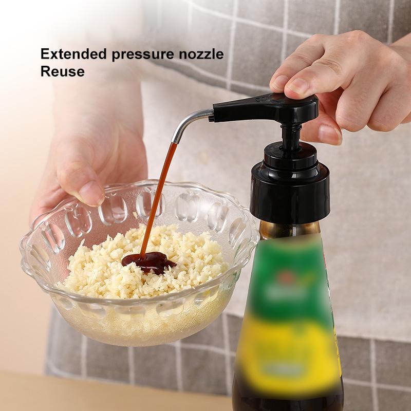 Tryska na láhev se sirupem Tlakový rozprašovač oleje Pumpa Odolný plast Tlačítkový dávkovač tekutin Hlava láhve Náhradní trysky Kuchyň