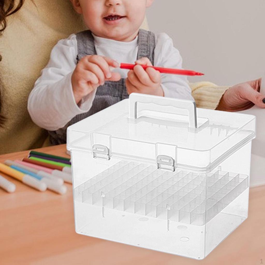 Marker Carrying Case Art Supplies Multifunctional with Handle Storage Container Box