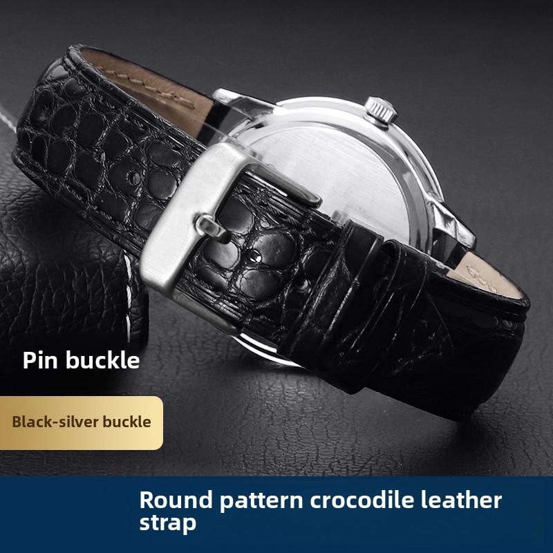 Crocodile Skin Watch Band 16mm 18mm 20mm 22mm 23mm 24mm Men Women Black Brown Genuine Leather Strap Bracelet for Any Watch Brand