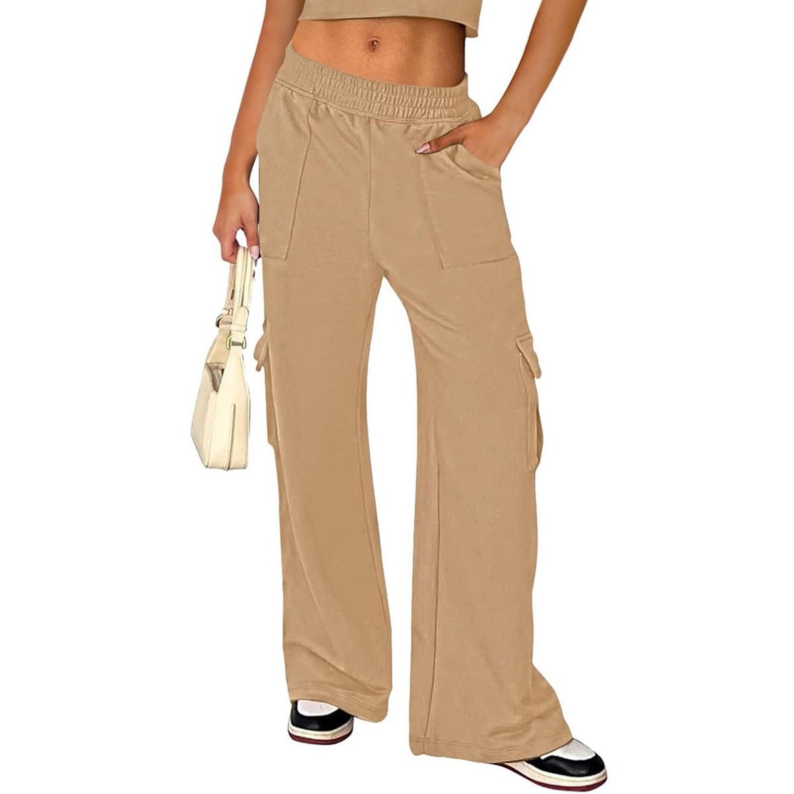 

Женские зимние спортивные штаны, однотонные повседневные брюки, женские флисовые спортивные штаны, широкие прямые брюки XL хаки