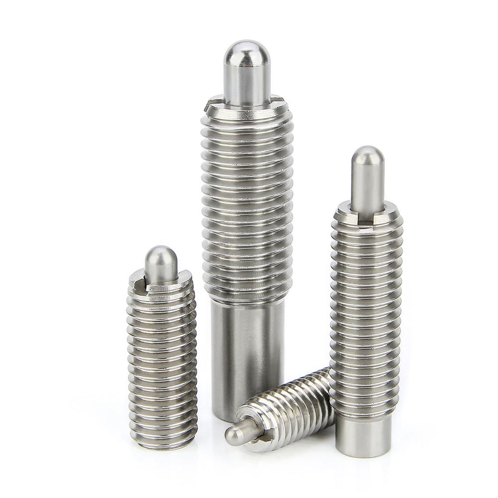 Light/Heavy Load M3 M4 M5 M6 M8 M10 M12 Thread Spring Plunger Ball Plungers Hex Socket Pin Thread Pin 304 Stainless Steel Spring Pin