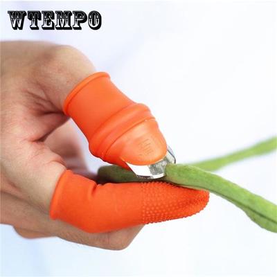 Silikon Daumenmesser Fingerschutz Gemüse Minimesser Pflanzenschere